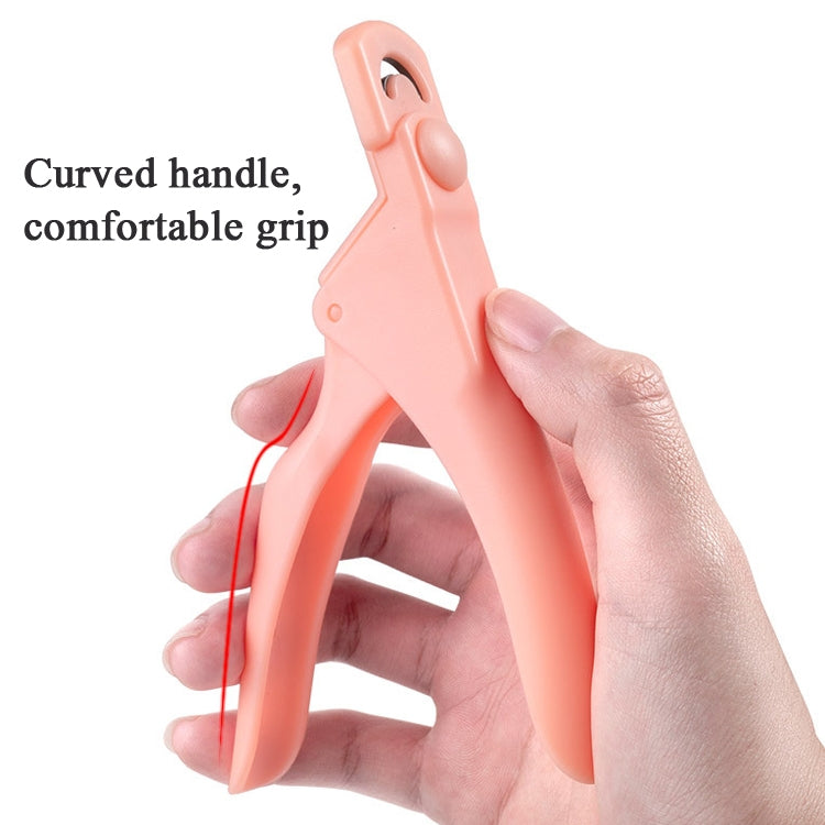 Nail Scissors U-Shaped Scissors DIY French Nail Fake Nail Scissors, Specification: Rose Red - Nail Clipper by PMC Jewellery | Online Shopping South Africa | PMC Jewellery | Buy Now Pay Later Mobicred