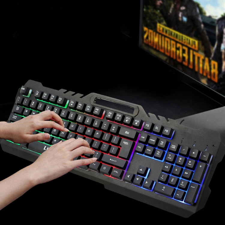 LIMEIDE T21 104Keys Wired Gaming Backlit Computer Manipulator Keyboard and Mouse Set, Cable Length: 1.4 m(White) - Wired Keyboard by LIMEIDE | Online Shopping South Africa | PMC Jewellery | Buy Now Pay Later Mobicred