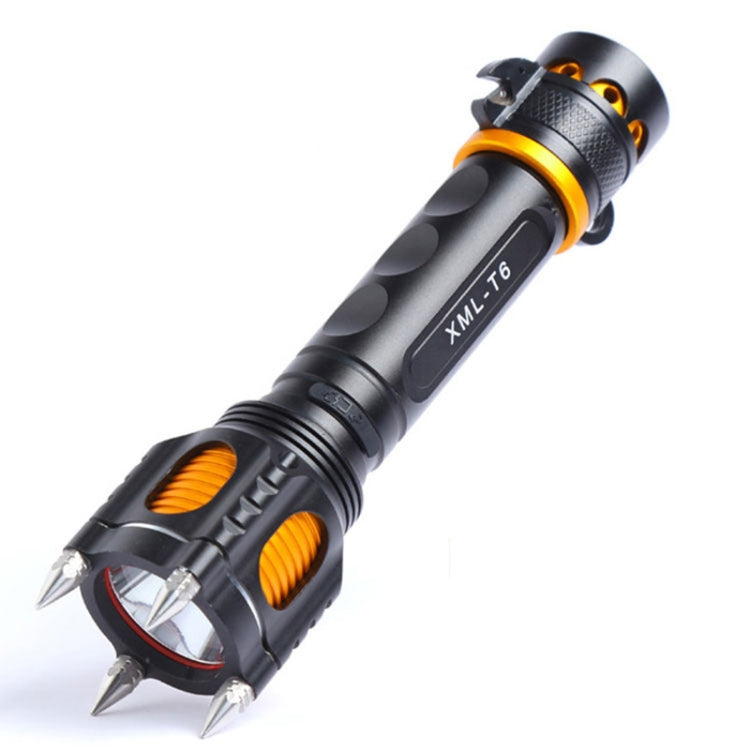Outdoor LED T6 Strong Light Rechargeable Flashlight Car Safety Hammer Multi-Function Aelf-Defense Flashlight(Single Flashlight) - LED Flashlight by PMC TechLife | Online Shopping South Africa | PMC TechLife | Buy Now Pay Later Mobicred