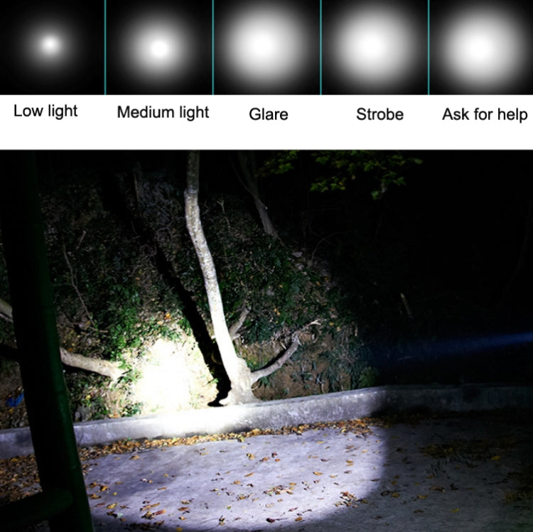 Outdoor LED T6 Strong Light Rechargeable Flashlight Car Safety Hammer Multi-Function Aelf-Defense Flashlight(Single Flashlight) - LED Flashlight by PMC TechLife | Online Shopping South Africa | PMC TechLife | Buy Now Pay Later Mobicred