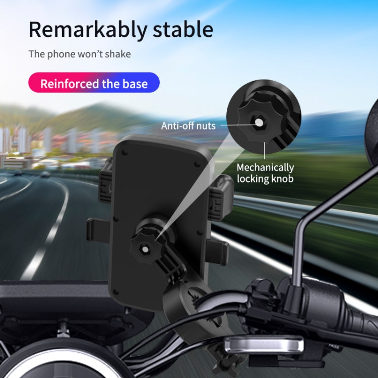 2 PCS Motorcycle Electrical Pedal Car Self-Lock Bracket Riding One-Button Shrink Mobile Phone Holder(Green M1) - Holder by PMC TechLife | Online Shopping South Africa | PMC TechLife | Buy Now Pay Later Mobicred