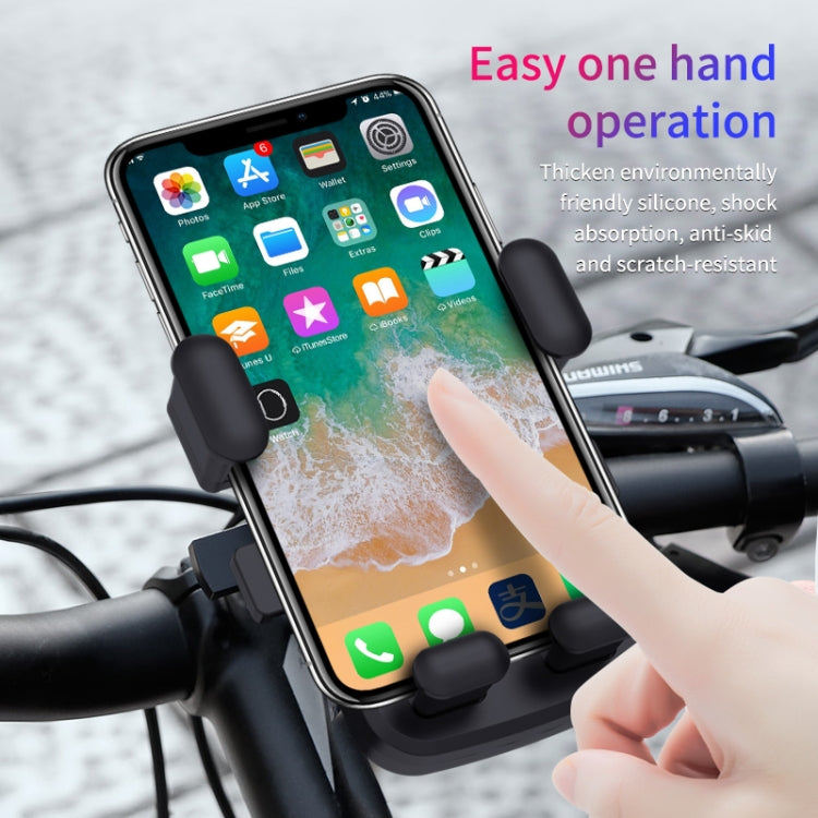 2 PCS Motorcycle Electrical Pedal Car Self-Lock Bracket Riding One-Button Shrink Mobile Phone Holder(Grey M1) - Holder by PMC Jewellery | Online Shopping South Africa | PMC Jewellery | Buy Now Pay Later Mobicred