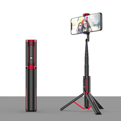 Bluetooth Selfie Stick with Tripod Multi-function Gimbal Mobile Phone Fill Light Live Support(Passion Red) - Selfie Sticks by PMC Jewellery | Online Shopping South Africa | PMC Jewellery | Buy Now Pay Later Mobicred