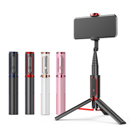 Bluetooth Selfie Stick with Tripod Multi-function Gimbal Mobile Phone Fill Light Live Support(Passion Red) - Selfie Sticks by PMC Jewellery | Online Shopping South Africa | PMC Jewellery | Buy Now Pay Later Mobicred