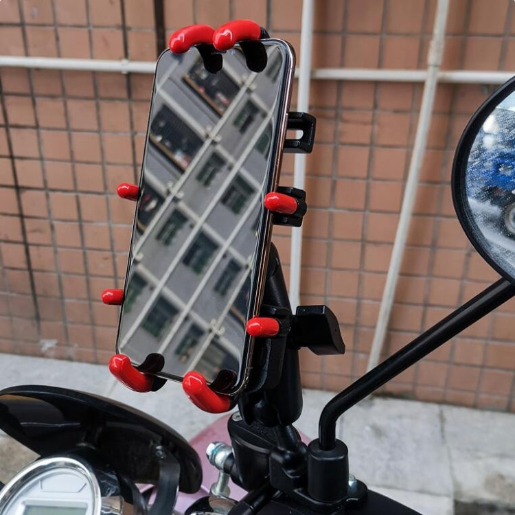 Motorcycle Metal Navigation Mobile Phone Bracket,Style: Rearview Mirror Installation (Anti-theft) - Holder by PMC TechLife | Online Shopping South Africa | PMC TechLife | Buy Now Pay Later Mobicred