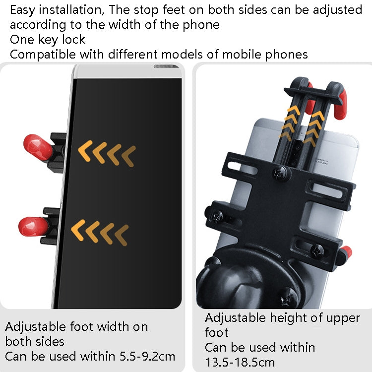 Motorcycle Metal Navigation Mobile Phone Bracket,Style: Handle Installation (Anti-theft) - Holder by PMC TechLife | Online Shopping South Africa | PMC TechLife | Buy Now Pay Later Mobicred