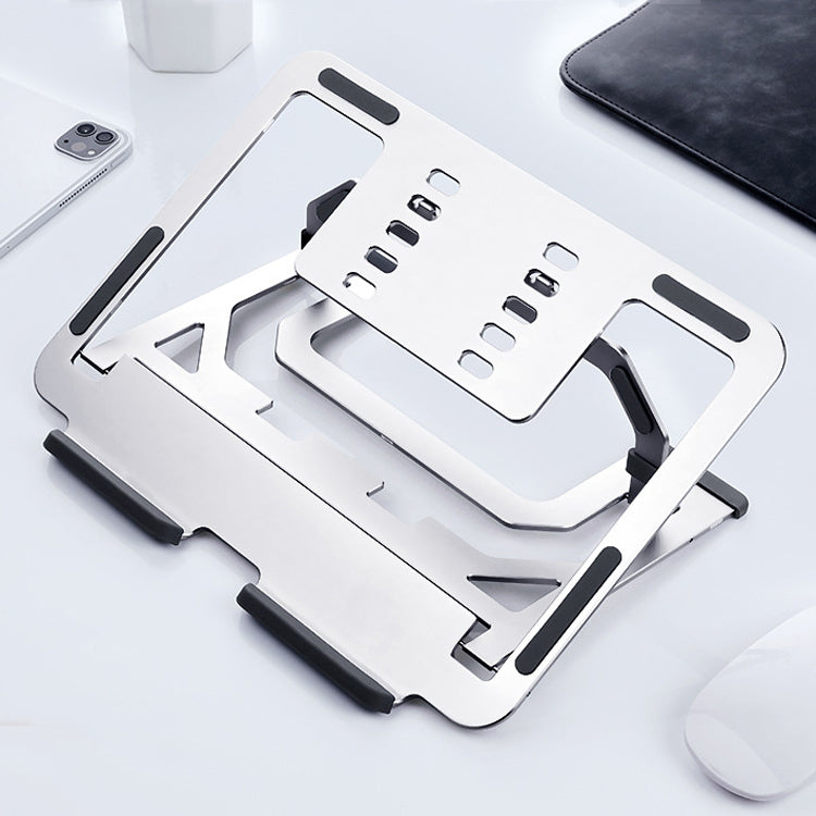 LH-T610 Aluminum Alloy Laptop Bracket Folding Lifting Desktop Cooling Bracket(Elegant Silver) - Laptop Stand by PMC Jewellery | Online Shopping South Africa | PMC Jewellery | Buy Now Pay Later Mobicred