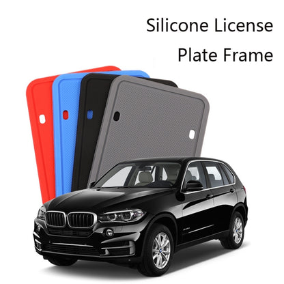 2 Sets Waterproof Rustproof Non-damaging Car Paint Silicone License Plate Frame, Specification: Red - License Plate Covers & Frames by PMC Jewellery | Online Shopping South Africa | PMC Jewellery | Buy Now Pay Later Mobicred