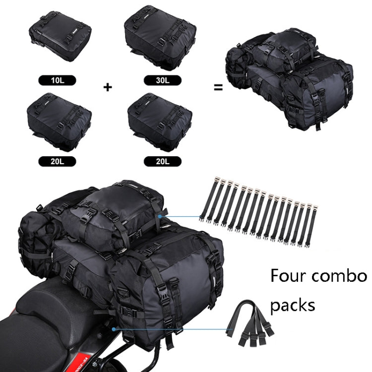 Rhinowalk Multi-Function Motorcycle Rear Seat Bag Combination Rear Shelf Pannier, Colour: Yellow 10L - free shipping - PMC TechLife - Order now!