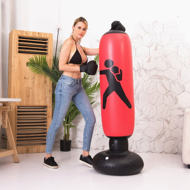 Thickened Fitness Adult Children Vertical Inflatable Non-Tumbler Boxing Column Inflatable Venting Angry Boxing Sandbag, Specification: Height 160cm(Red) - Boxing by PMC Jewellery | Online Shopping South Africa | PMC Jewellery