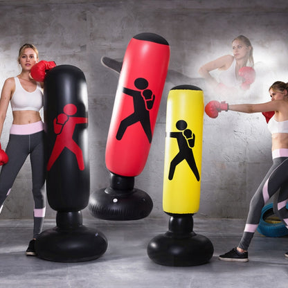 Thickened Fitness Adult Children Vertical Inflatable Non-Tumbler Boxing Column Inflatable Venting Angry Boxing Sandbag, Specification: Height 160cm(Red) - Boxing by PMC Jewellery | Online Shopping South Africa | PMC Jewellery