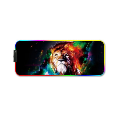 250x350x3mm F-01 Rubber Thermal Transfer RGB Luminous Non-Slip Mouse Pad(Colorful Lion) - Mouse Pads by PMC Jewellery | Online Shopping South Africa | PMC Jewellery | Buy Now Pay Later Mobicred