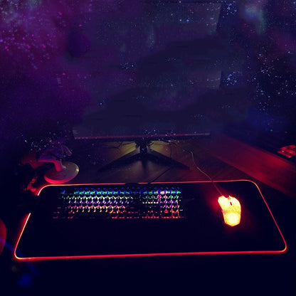 260x390x3mm F-01 Rubber Thermal Transfer RGB Luminous Non-Slip Mouse Pad(Vast Starry Sky) - Mouse Pads by PMC Jewellery | Online Shopping South Africa | PMC Jewellery | Buy Now Pay Later Mobicred