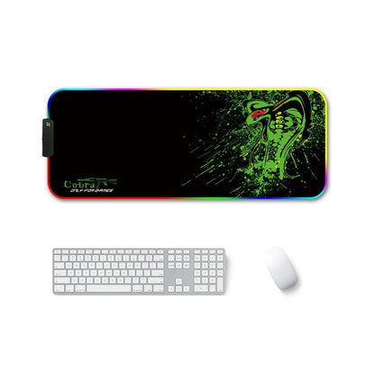 350x600x4mm F-01 Rubber Thermal Transfer RGB Luminous Non-Slip Mouse Pad(Brontosaurus) - Mouse Pads by PMC Jewellery | Online Shopping South Africa | PMC Jewellery | Buy Now Pay Later Mobicred