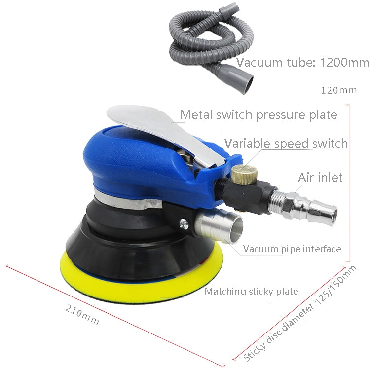 Pneumatic Sandpaper Machine Car Polishing Machine Grinding Machine Waxing Machine, Model: 5inch Vacuum - Polishing Machine & Accessories by PMC Jewellery | Online Shopping South Africa | PMC Jewellery