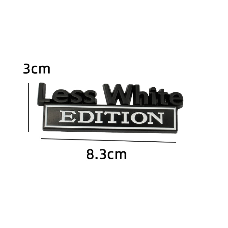 2 PCS Car Metal Leaf Board Label Less White Edition Modified Body Labeling(Black White) - Decorative Sticker by PMC TechLife | Online Shopping South Africa | PMC TechLife | Buy Now Pay Later Mobicred