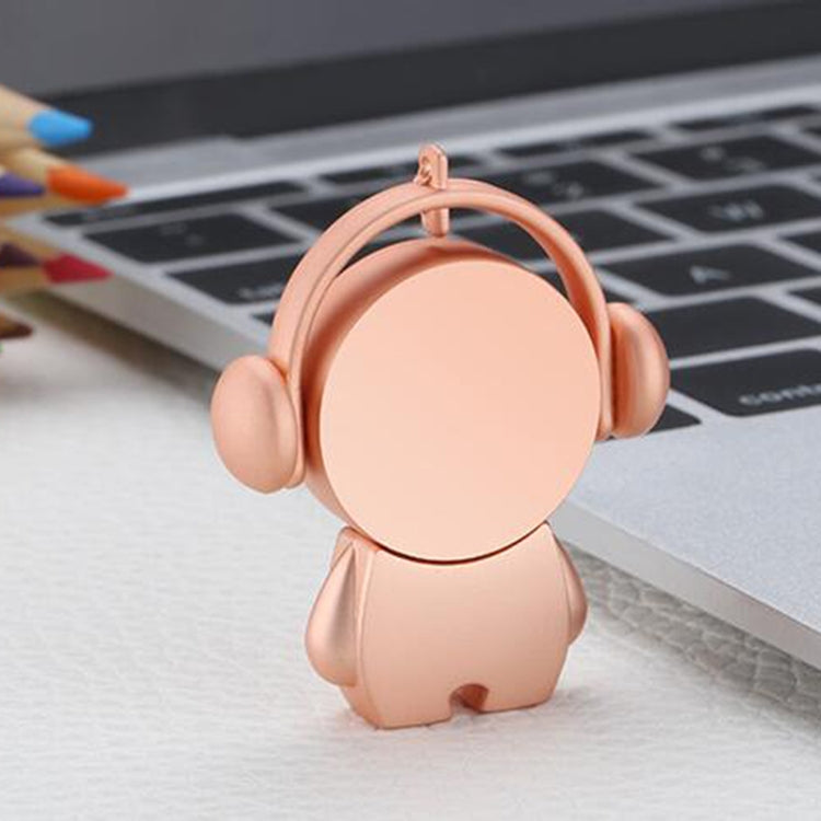 Y01 Metal Musician Car Cartoon Style U Disk, Capacity: 128GB(Rose Gold) - USB Flash Drives by PMC Jewellery | Online Shopping South Africa | PMC Jewellery | Buy Now Pay Later Mobicred