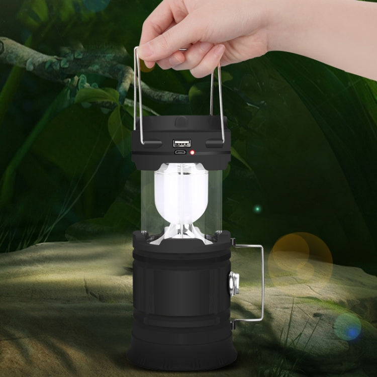 5803 Solar Camping Lamp Outdoor LED Emergency Portable Light Support USB Output(Blue) - Camping Lighting by PMC TechLife | Online Shopping South Africa | PMC TechLife | Buy Now Pay Later Mobicred