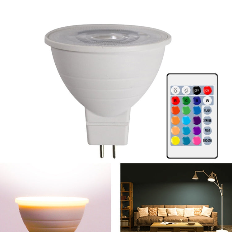 Energy-Saving LED Discoloration Light Bulb Home 15 Colors Dimming Background Decoration Light, Style: Transparent Cover MR16(RGB Warm White) - LED Blubs & Tubes by PMC Jewellery | Online Shopping South Africa | PMC Jewellery