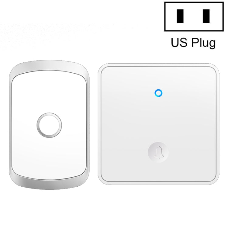 CACAZI FA50 1 For 1 Push-button Self-generating Wireless Doorbell, Plug:US Plug(White) - free shipping - PMC TechLife - Order now!