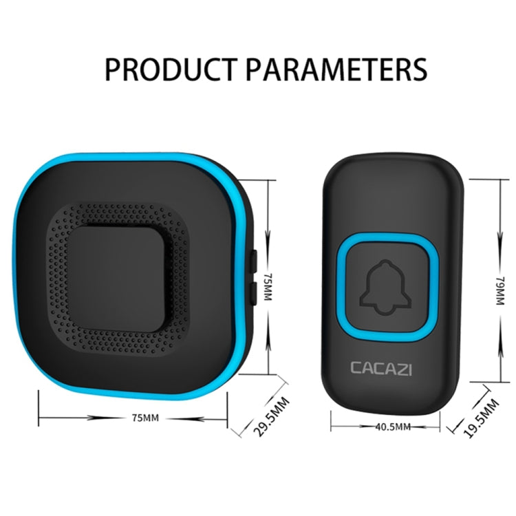 CACAZI V028F Wireless Music Doorbell without Battery, Plug:US Plug(White) - Wireless Doorbell by CACAZI | Online Shopping South Africa | PMC TechLife | Buy Now Pay Later Mobicred