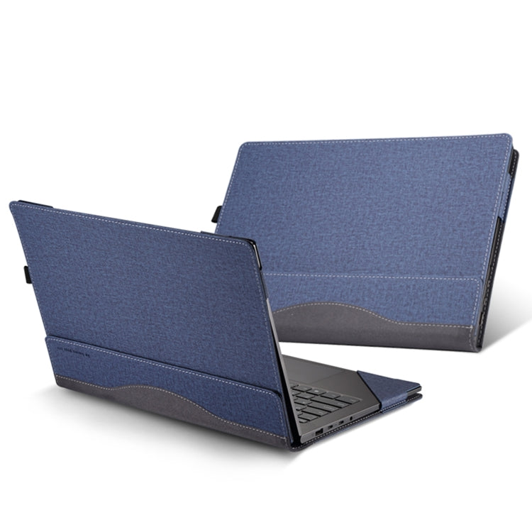 For Samsung Galaxy Book 3 Ultra 16 Inch Leather Laptop Anti-Fall Protective Case(Dark Blue) - 15.6 - 17 inch by PMC Jewellery | Online Shopping South Africa | PMC Jewellery | Buy Now Pay Later Mobicred