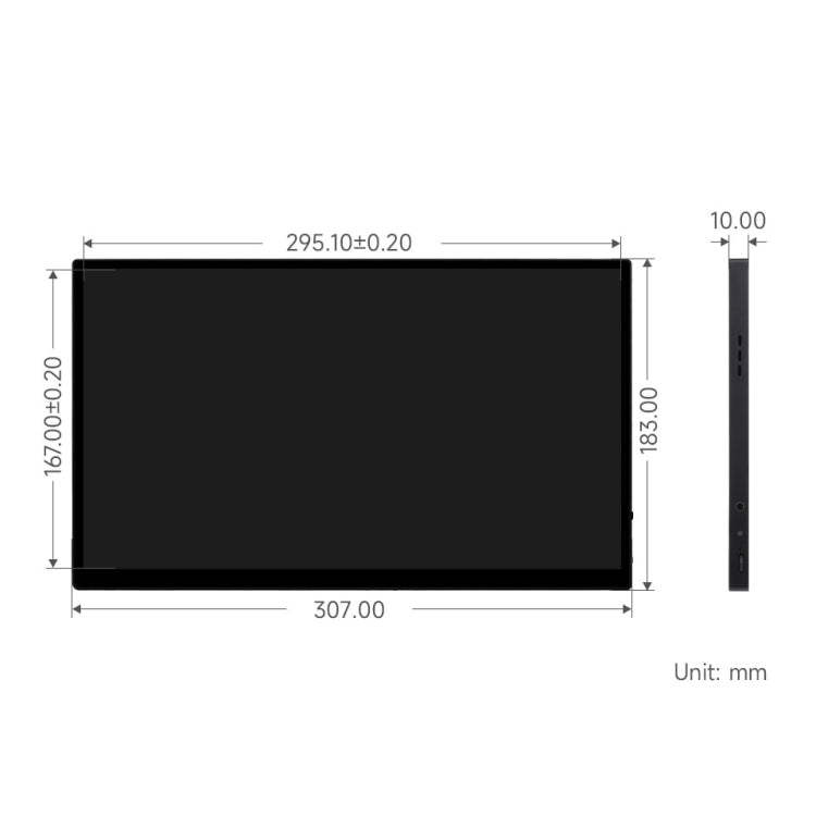Waveshare 13.3 Inch 2K 2560×1440 HDMI/Type-C Display Interface AMOLED Touch Display(EU Plug) - free shipping - PMC Jewellery - Order now!