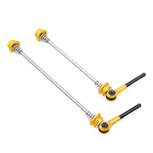 EVERDAWN Mountain Highway Bike Titanium Alloy Axis Quick Removal Rod Front And Rear Rollers Open Flower Drum Fixed Axis Trolley(Golden) - Quick Release by PMC Jewellery | Online Shopping South Africa | PMC Jewellery | Buy Now Pay Later Mobicred