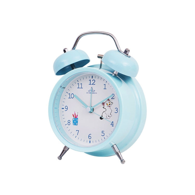 Student Cute Style Bell Alarm Clock Bedside Mute Clock With Light Specification��� Y34 3 Inch (Blue) - Alarm Clocks by PMc TechLife | Online Shopping South Africa | PMc TechLife | Buy Now Pay Later Mobicred