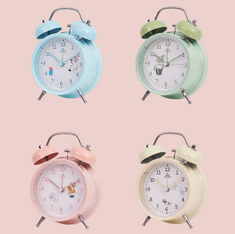 Student Cute Style Bell Alarm Clock Bedside Mute Clock With Light Specification��� Y34 3 Inch (Blue) - Alarm Clocks by PMc TechLife | Online Shopping South Africa | PMc TechLife | Buy Now Pay Later Mobicred