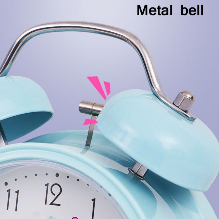 Student Cute Style Bell Alarm Clock Bedside Mute Clock With Light Specification��� Y34 3 Inch (Blue) - Alarm Clocks by PMc TechLife | Online Shopping South Africa | PMc TechLife | Buy Now Pay Later Mobicred
