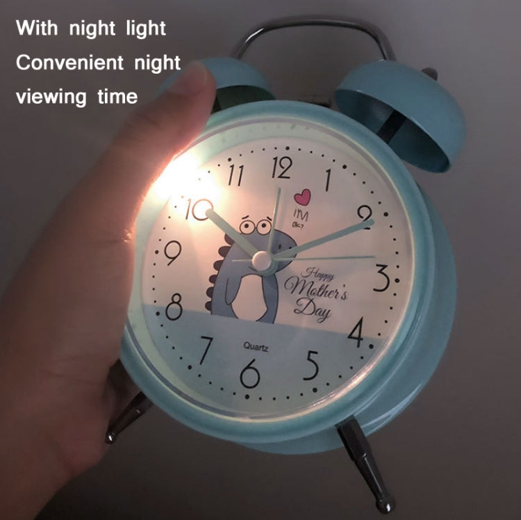 Student Cute Style Bell Alarm Clock Bedside Mute Clock With Light Specification��� Y34 3 Inch (Blue) - Alarm Clocks by PMc TechLife | Online Shopping South Africa | PMc TechLife | Buy Now Pay Later Mobicred