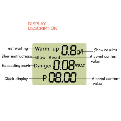 HT-611 Alcohol Tester High Resolution Audio Breathing Alcohol Tester - Breath Alcohol Tester by PMC Jewellery | Online Shopping South Africa | PMC Jewellery | Buy Now Pay Later Mobicred