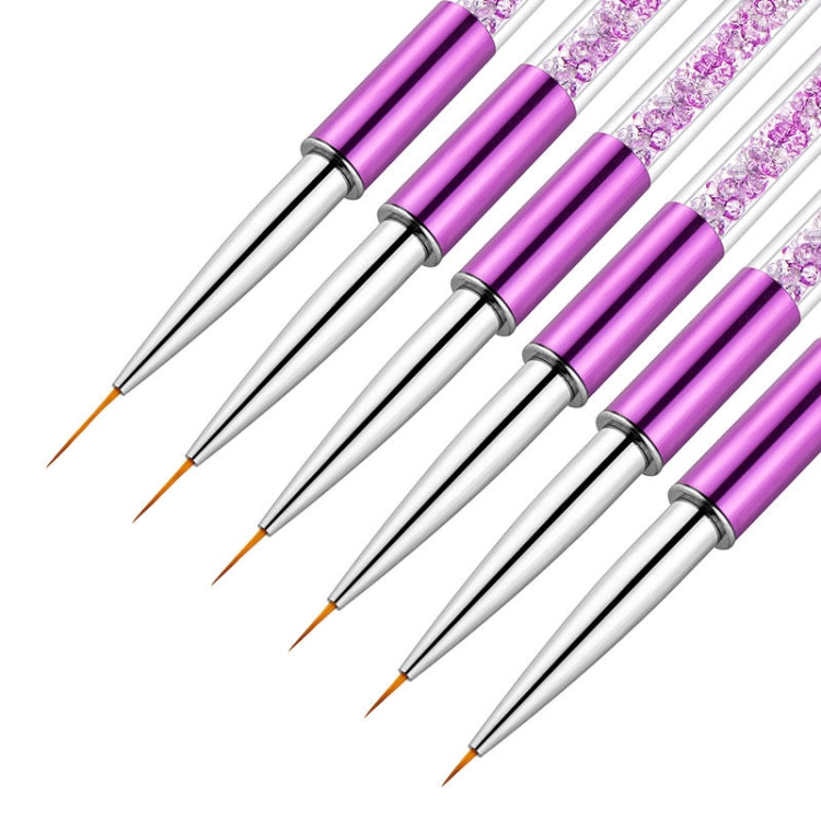 Nail Art Drawing Pen Purple Drill Rod Color Painting Flower Stripe Nail Brush With Pen Cover, Specification: 5mm - Nail Art Equipment by PMC Jewellery | Online Shopping South Africa | PMC Jewellery | Buy Now Pay Later Mobicred