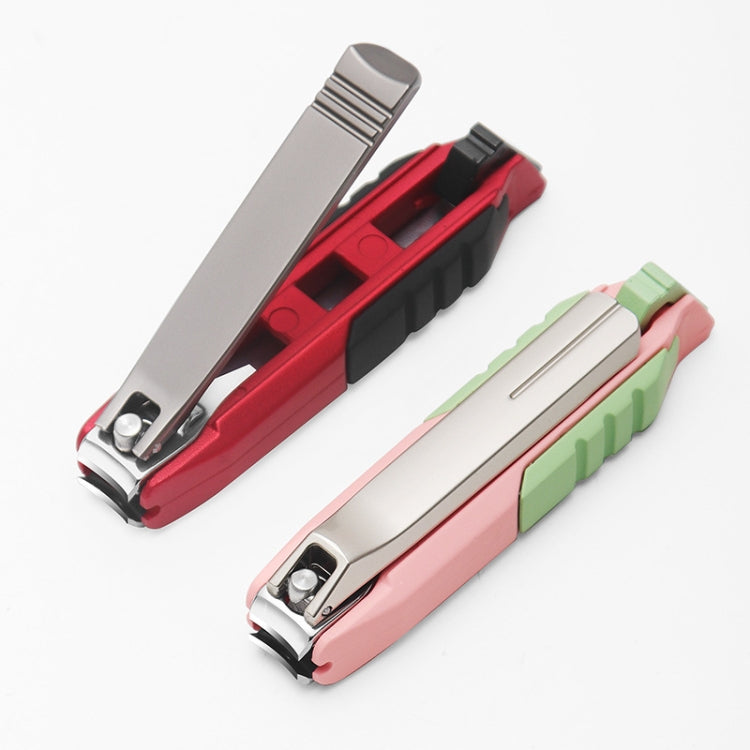 Anti-splash Nail Clippers Multifunctional Mobile Phone Holder Nail Clippers,Style: PinkSsuit - Nail Art Equipment by PMC Jewellery | Online Shopping South Africa | PMC Jewellery | Buy Now Pay Later Mobicred