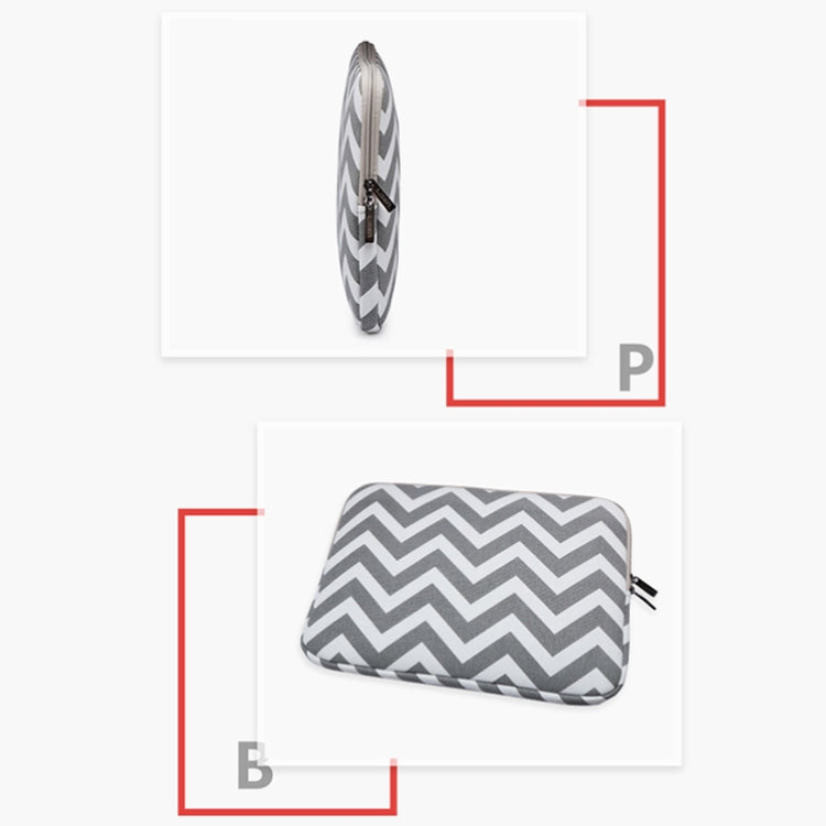 LiSEN LS-525 Wavy Pattern Notebook Liner Bag, Size: 13 inches(Gray) - 13.3 inch by LiSEN | Online Shopping South Africa | PMC Jewellery | Buy Now Pay Later Mobicred