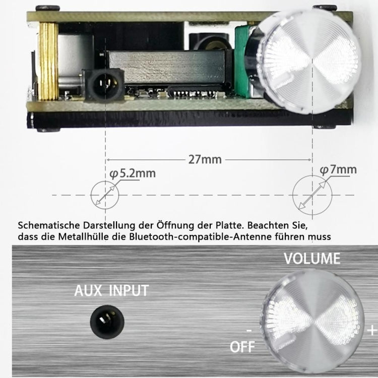 ZK-502C HIFI Wireless Bluetooth 5.0 TPA3116 Digital Power Audio Amplifier Board  50W X 2 Stereo AMP Amplificador With Shell - Other Accessories by PMC Jewellery | Online Shopping South Africa | PMC Jewellery