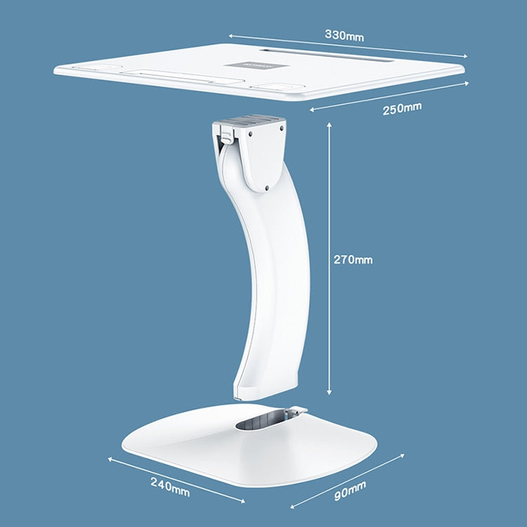 Oatsbasf 03363 Laptop Heightening Bracket Multifunctional Portable Foldable Desktop Stand(White) - free shipping - PMC Jewellery - Order now!