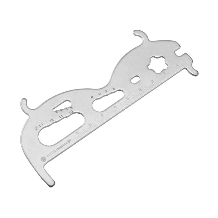 CYCLINGBOX Mountain Bicycle Chain Wear Measuring Ruler Measuring Chain Ruler Inspection Tool(Silver) - free shipping - PMc TechLife - Order now!