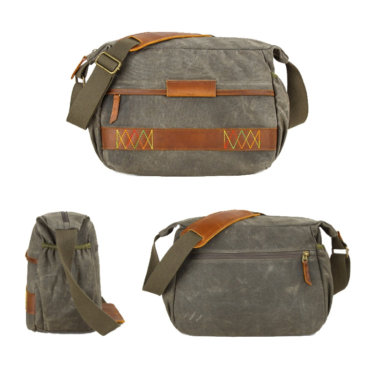3037 SLR Camera Bag Shoulder Waterproof Messenger Camera Bag(Green) - Strap Satchel by PMC TechLife | Online Shopping South Africa | PMC TechLife | Buy Now Pay Later Mobicred