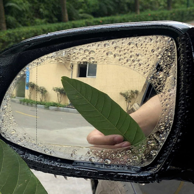 2pcs /Set Rainproof Anti-Fog And Anti-Reflective Film For Car Rearview Mirror Ellipse 100x150mm(Transparent) - Auto Film by PMC Jewellery | Online Shopping South Africa | PMC Jewellery | Buy Now Pay Later Mobicred