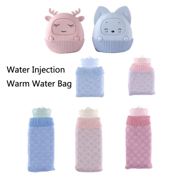 Winter Silicone Hand Warmer Cartoon Cute Water Injection Warm Water Bag, Colour: Green Love - Hot Water Bags by PMC Jewellery | Online Shopping South Africa | PMC Jewellery | Buy Now Pay Later Mobicred