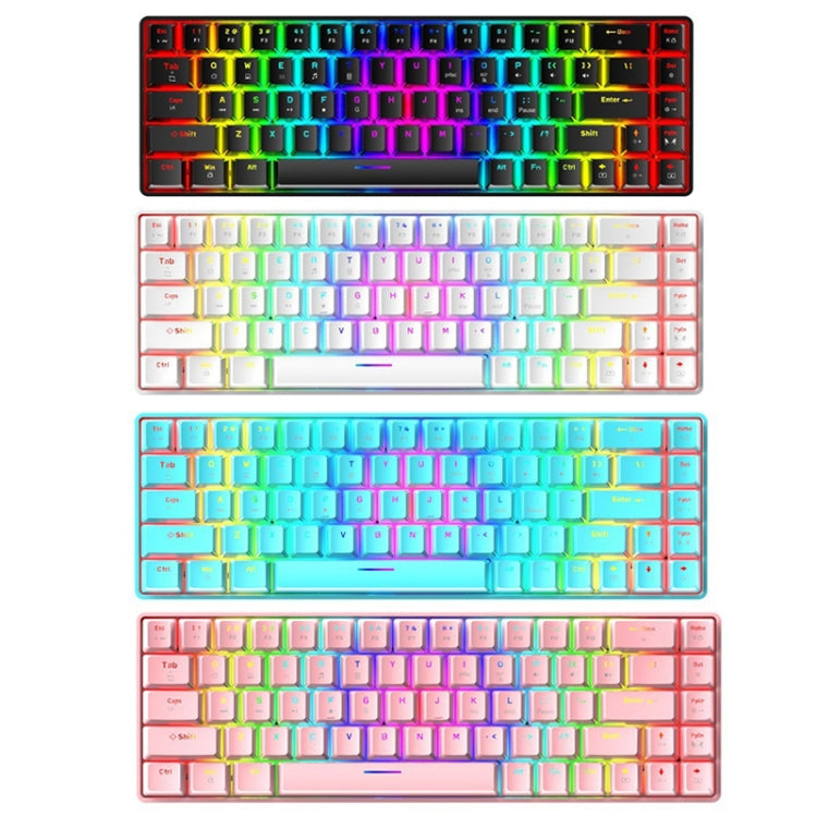 T8 68 Keys Mechanical Gaming Keyboard RGB Backlit Wired Keyboard, Cable Length:1.6m(Pink Green Shaft) - Wired Keyboard by PMC Jewellery | Online Shopping South Africa | PMC Jewellery | Buy Now Pay Later Mobicred