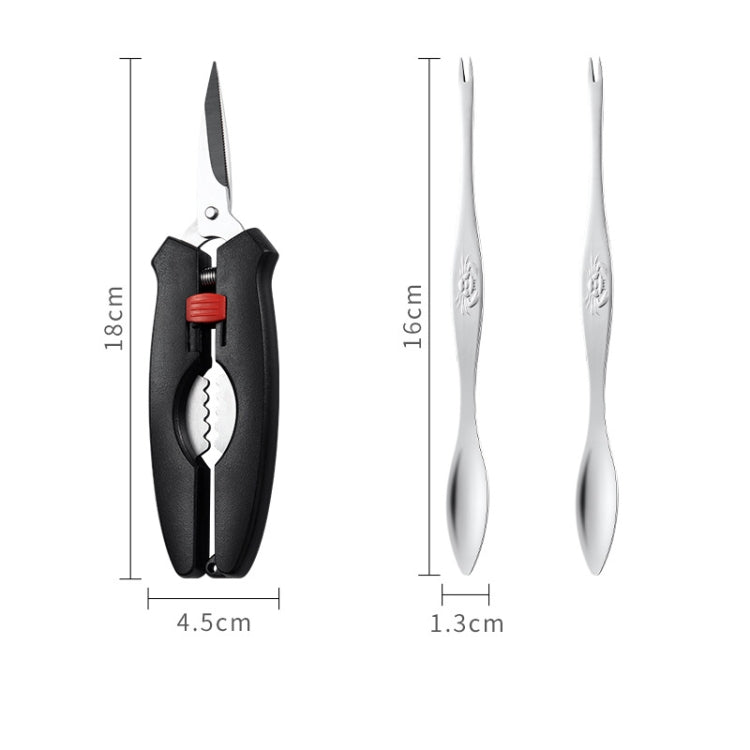 Crab Tool 304 Stainless Steel Crab Fork Crab Scissors Crab Needle,Style: 2 Fork 1 Knife - Gadgets by PMC TechLife | Online Shopping South Africa | PMC TechLife | Buy Now Pay Later Mobicred