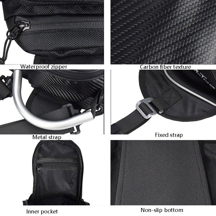 GHOST RACING GR-YXB08 Motorcycle Bag Touch Navigation Fuel Tank Package Dust Waist Bag(Without Magnet (Black)) - Bags & Luggages by GHOST RACING | Online Shopping South Africa | PMC Jewellery | Buy Now Pay Later Mobicred