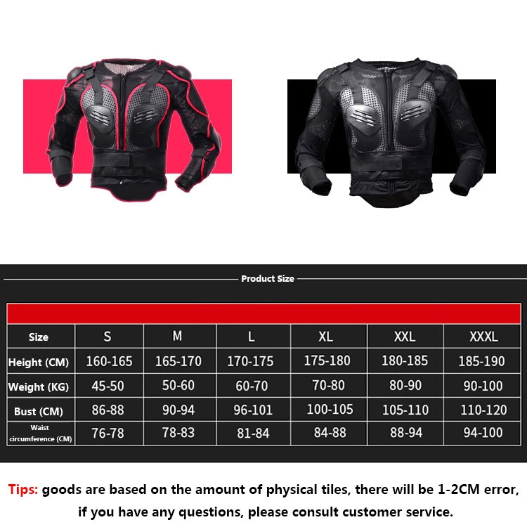 GHOST RACING F060 Motorcycle Armor Suit Riding Protective Gear Chest Protector Elbow Pad Fall Protection Suit, Size: L(Red) - Protective Gear by GHOST RACING | Online Shopping South Africa | PMC Jewellery | Buy Now Pay Later Mobicred