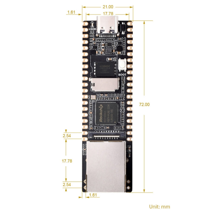 Waveshare LuckFox Pico Plus RV1103 Linux Micro Development Board, With Ethernet Port with Header - Boards & Shields by Waveshare | Online Shopping South Africa | PMC Jewellery