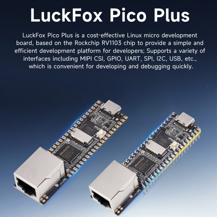 Waveshare LuckFox Pico Plus RV1103 Linux Micro Development Board, With Ethernet Port without Header - free shipping - PMC TechLife - Order now!
