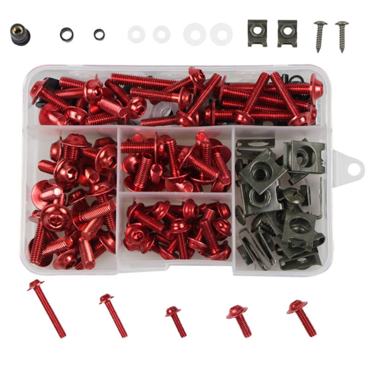 177 PCS/ Box Motorcycle Modification Accessories Windshield Cover Set Screw(Red) - Others by PMC TechLife | Online Shopping South Africa | PMC TechLife | Buy Now Pay Later Mobicred