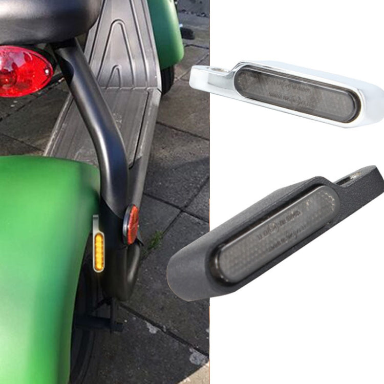 2 PCS Motorcycle Handle Turn Light Metal LED Indicator Light(Silver) - Turn Signal by PMC TechLife | Online Shopping South Africa | PMC TechLife | Buy Now Pay Later Mobicred